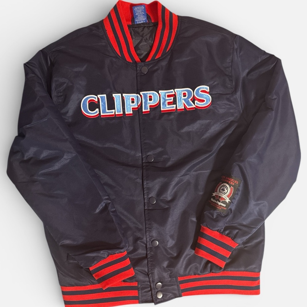 NBA Clippers Navy and Red Bomber Jacket NEW MED